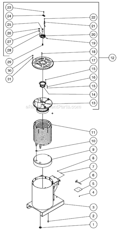 Page B Diagram and Parts List for HSP-2403-1MGH  Mi-T-M Pressure Washer