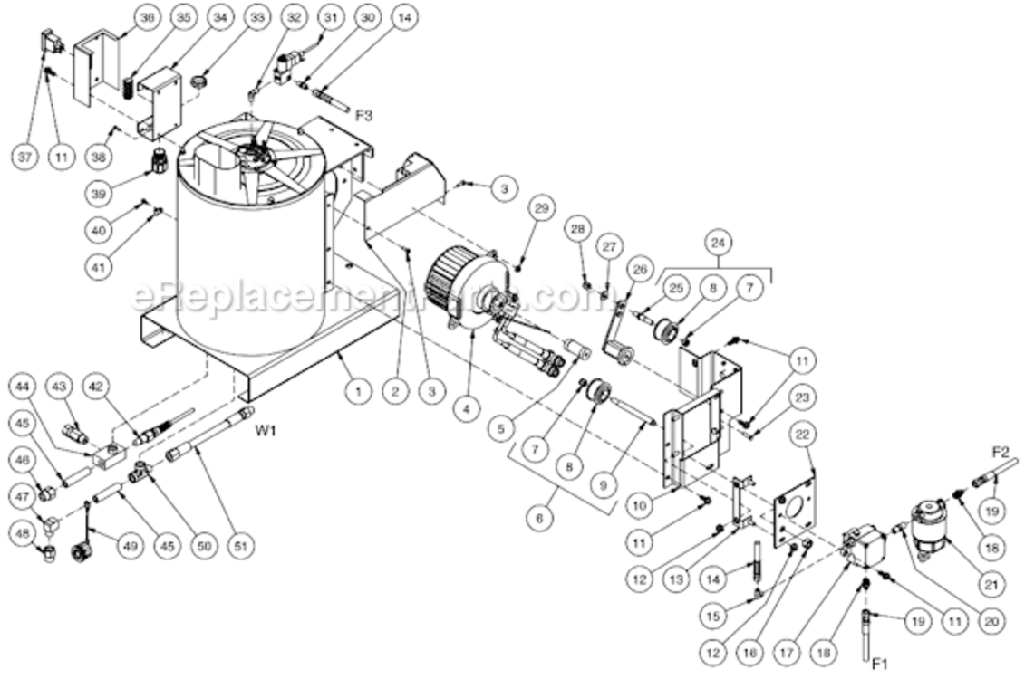 Heat Exchanger/Emf System After S/N 15035591 Diagram and Parts List for HSP-2403-3MGR  Mi-T-M Pressure Washer