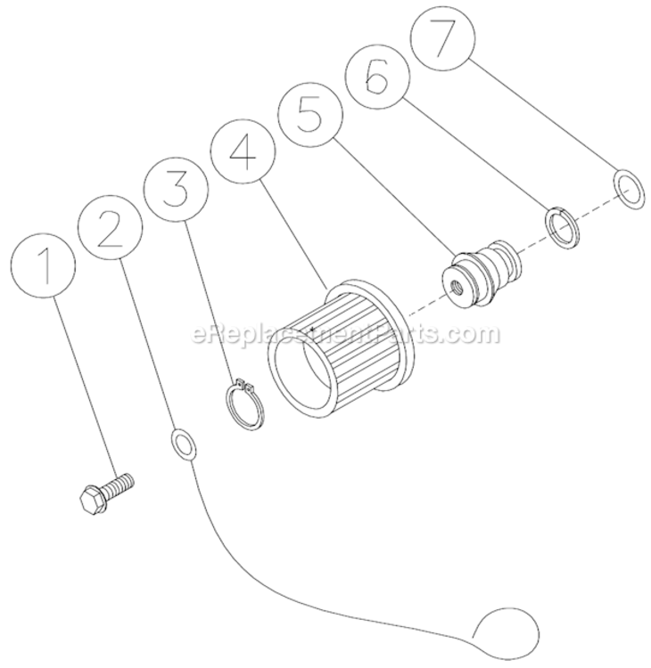 Coil Drain Plug Diagram and Parts List for HSP-2403-3MGR  Mi-T-M Pressure Washer