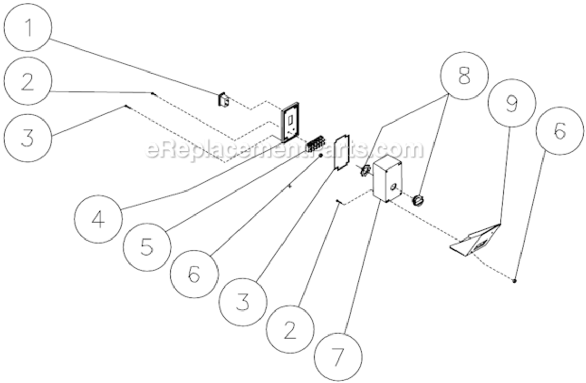 Electric Box Diagram and Parts List for HSP-3003-3MGH  Mi-T-M Pressure Washer