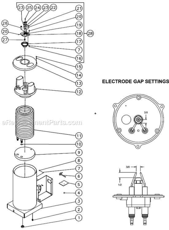 Boiler Assembly After S/N 15048210 Diagram and Parts List for HSP-3003-3MGR  Mi-T-M Pressure Washer