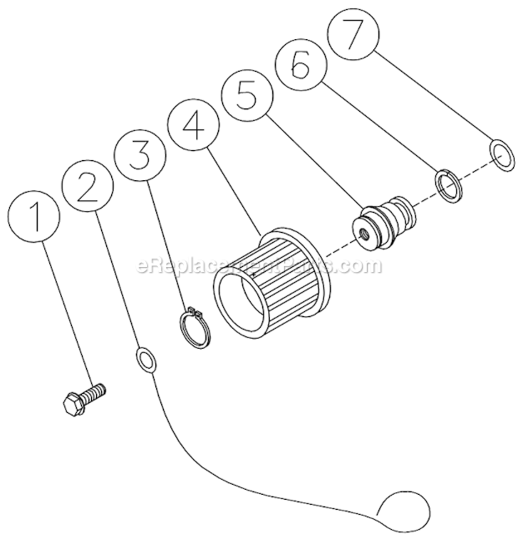 Coil Drain Plug Diagram and Parts List for HSP-3003-3MGR  Mi-T-M Pressure Washer