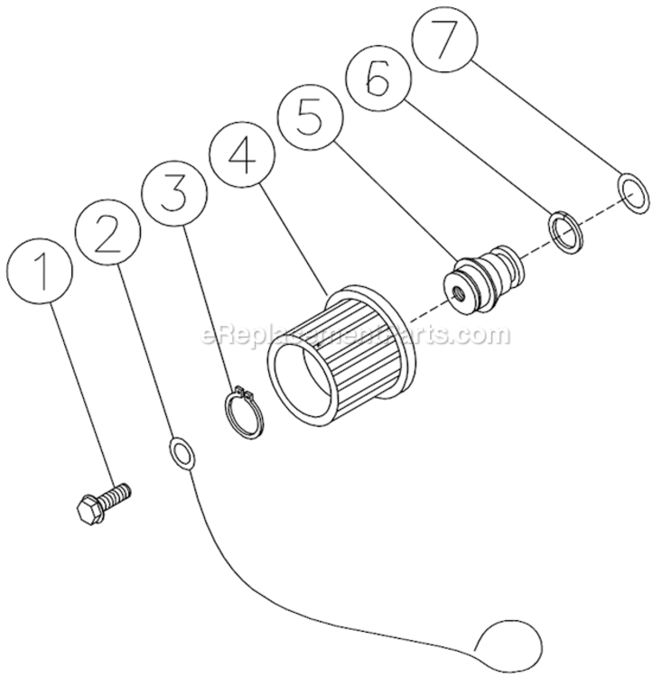 Coil Drain Plug Diagram and Parts List for HSP-3003-3MGV  Mi-T-M Pressure Washer