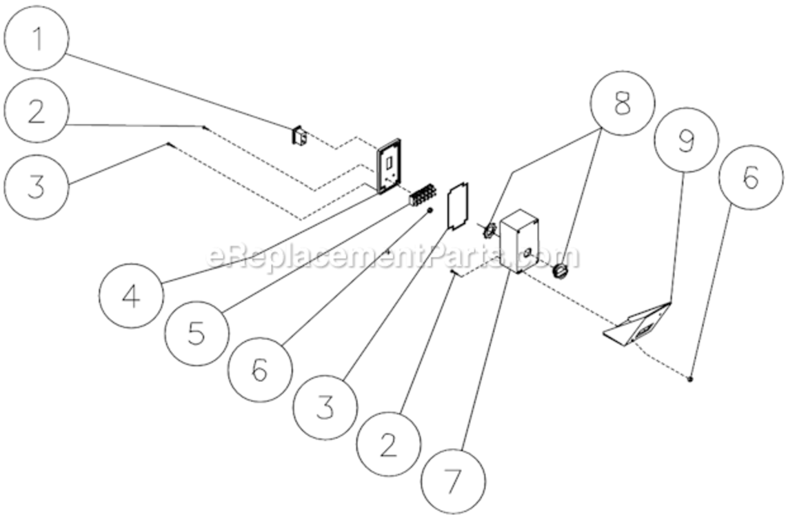 Electric Box Diagram and Parts List for HSP-3003-3MGV  Mi-T-M Pressure Washer