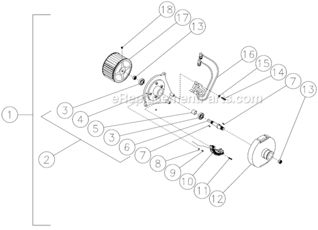 Emf System Diagram and Parts List for HSP-3003-3MGV  Mi-T-M Pressure Washer