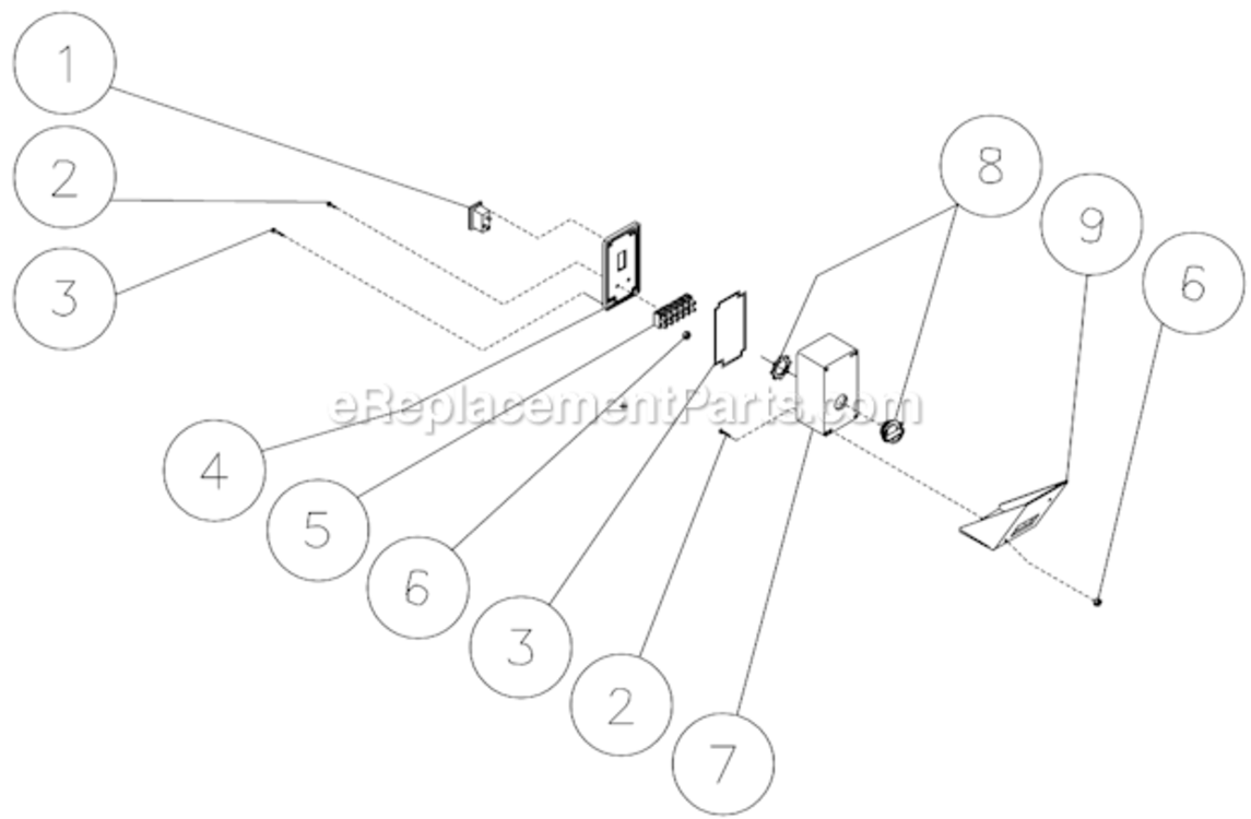 Electric Box Diagram and Parts List for HSP-3004-3MGV  Mi-T-M Pressure Washer