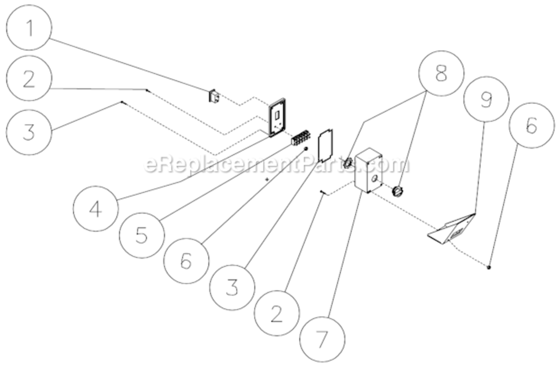 Electric Box Diagram and Parts List for HSP-3504-1MGH  Mi-T-M Pressure Washer