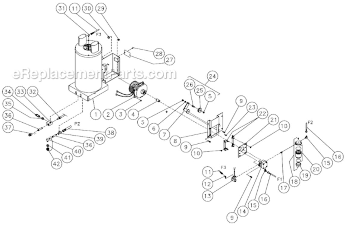 Heat Echanger/Emf System Diagram and Parts List for HSP-3504-1MGV  Mi-T-M Pressure Washer