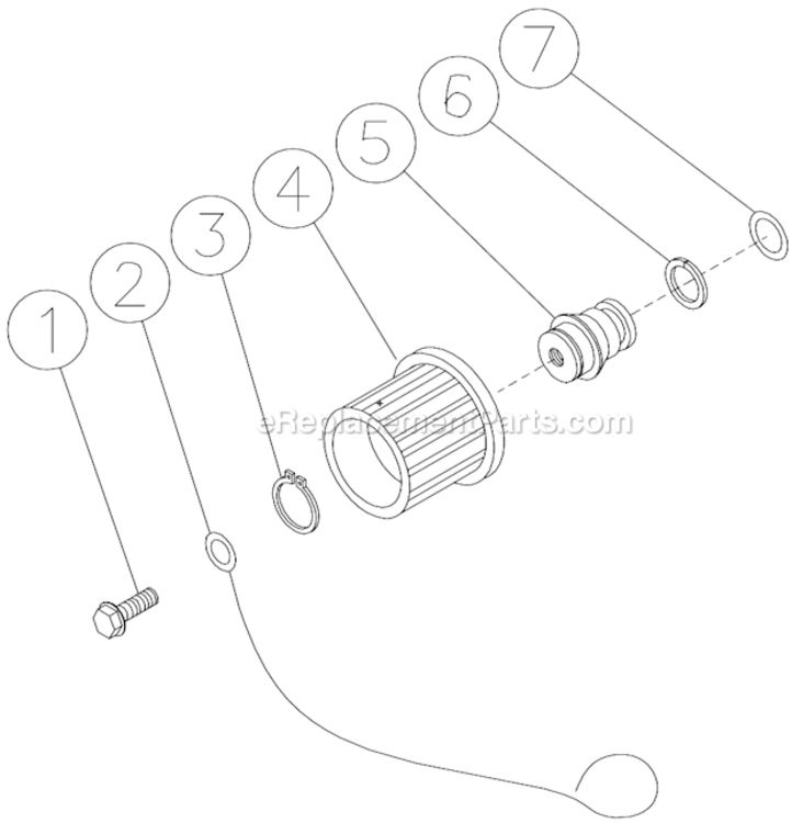 Coil Drain Plug Diagram and Parts List for HSP-3504-1MGV  Mi-T-M Pressure Washer