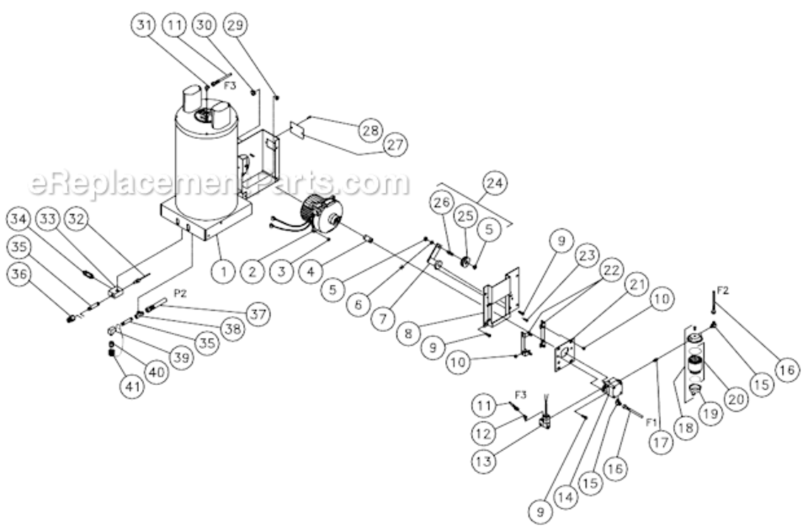 Heat Exchanger/Emf System Diagram and Parts List for HSP-3504-3MGH  Mi-T-M Pressure Washer