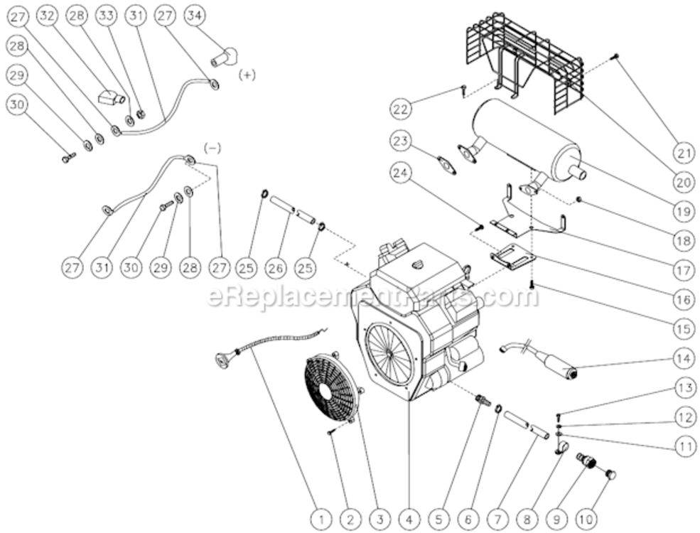 Page P Diagram and Parts List for HSSERIES  Mi-T-M Pressure Washer