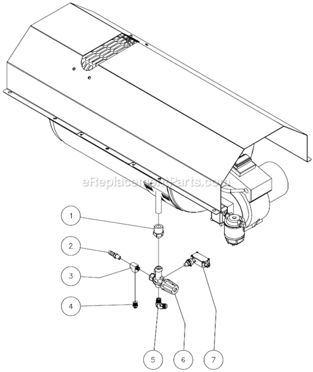 Heat Exchanger Plumbing: Pressure Trapping Unloader Diagram and Parts List for HSSERIES  Mi-T-M Pressure Washer