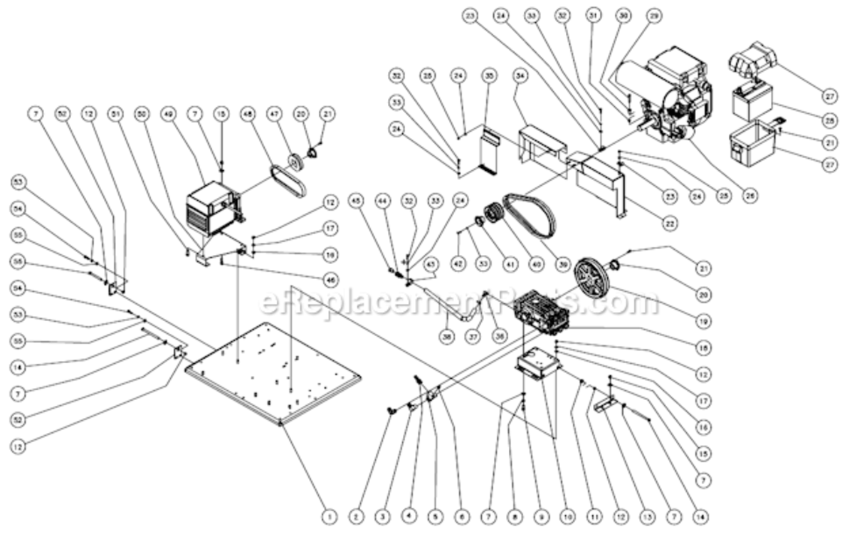 Isolation Plate After S/N 15009856 Diagram and Parts List for HSSERIES  Mi-T-M Pressure Washer