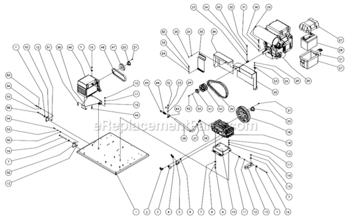 Isolation Plate After S/N 15009856 And 15011577 Diagram and Parts List for HSSERIES  Mi-T-M Pressure Washer