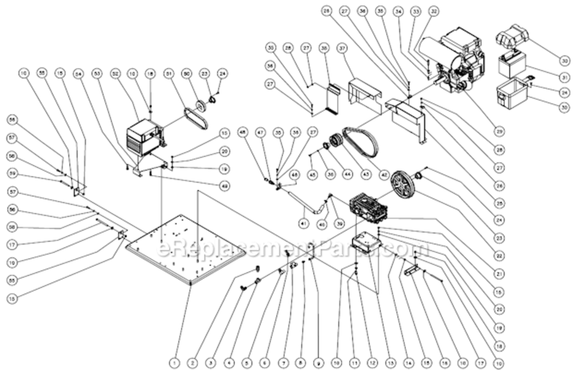 Isolation Plate After S/N 150011230 Diagram and Parts List for HSSERIES  Mi-T-M Pressure Washer