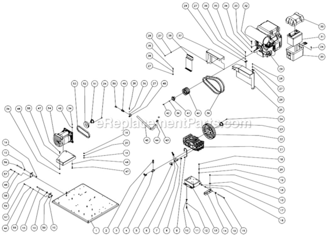 Page AW Diagram and Parts List for HSSERIES  Mi-T-M Pressure Washer
