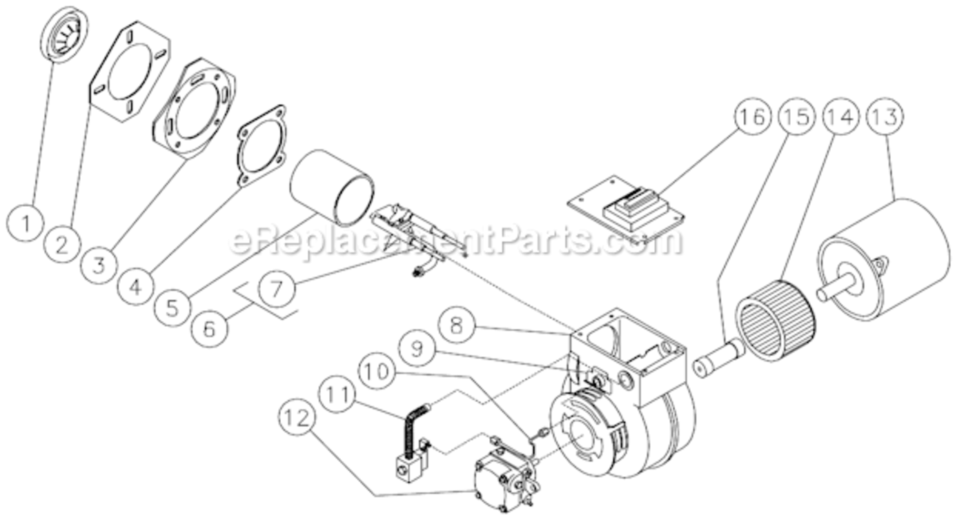 Burner Assembly Before S/N 15008085 Diagram and Parts List for HSSERIES  Mi-T-M Pressure Washer