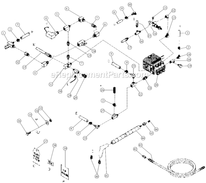 Steam Diagram and Parts List for HU-1002-0M12  Mi-T-M Pressure Washer