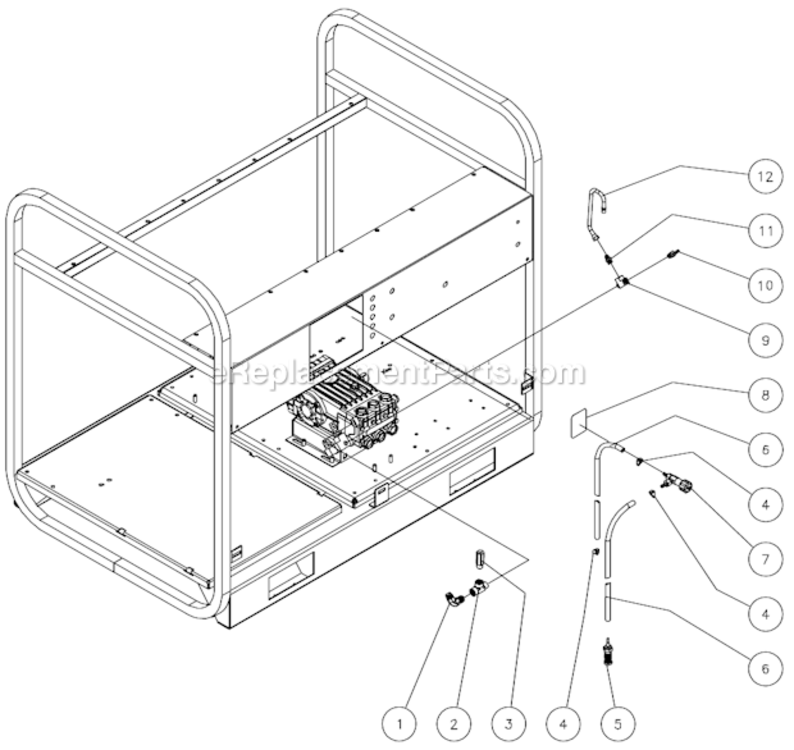 Detergent Valve: Pressure Trapping Unloader Diagram and Parts List for HVSSERIES  Mi-T-M Pressure Washer