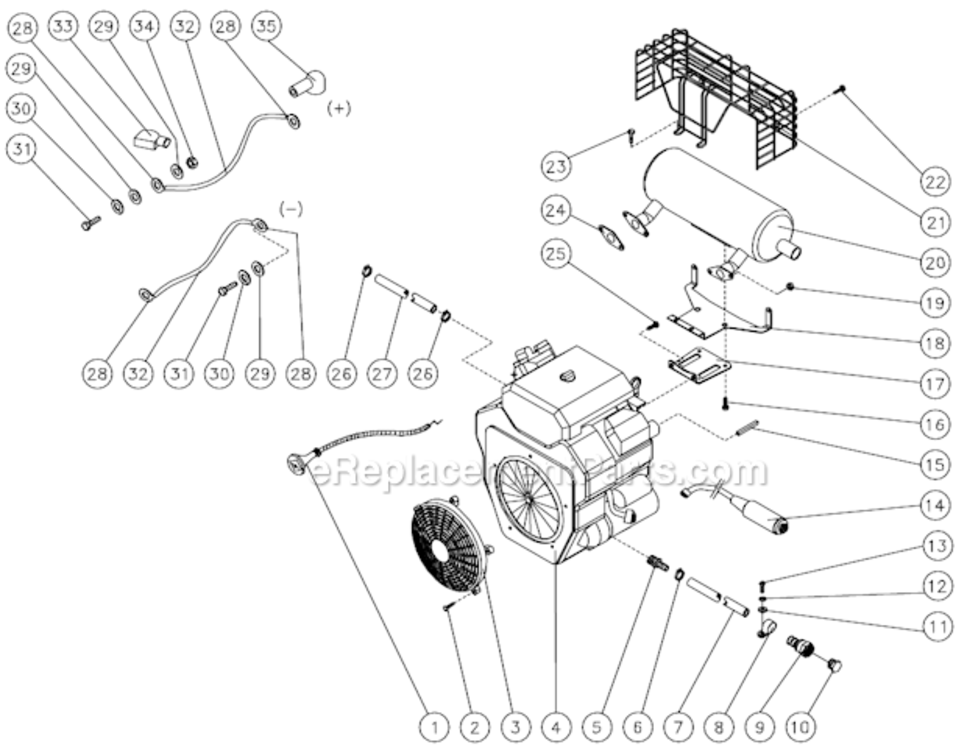 Page Q Diagram and Parts List for HVSSERIES  Mi-T-M Pressure Washer