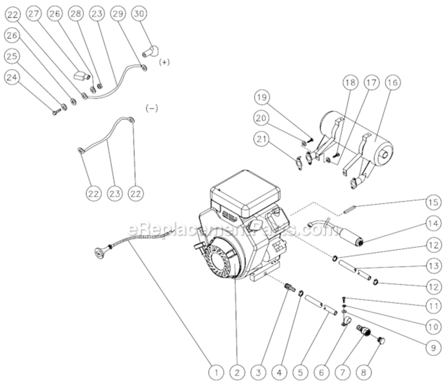 Page T Diagram and Parts List for HVSSERIES  Mi-T-M Pressure Washer