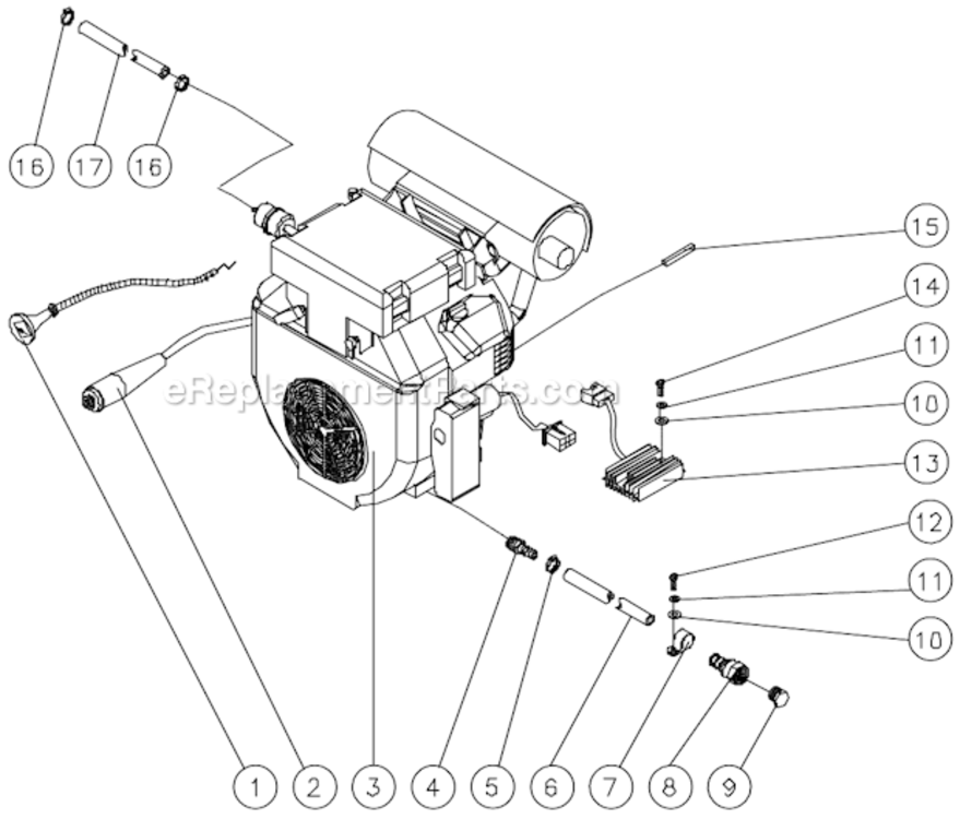 Page Y Diagram and Parts List for HVSSERIES  Mi-T-M Pressure Washer