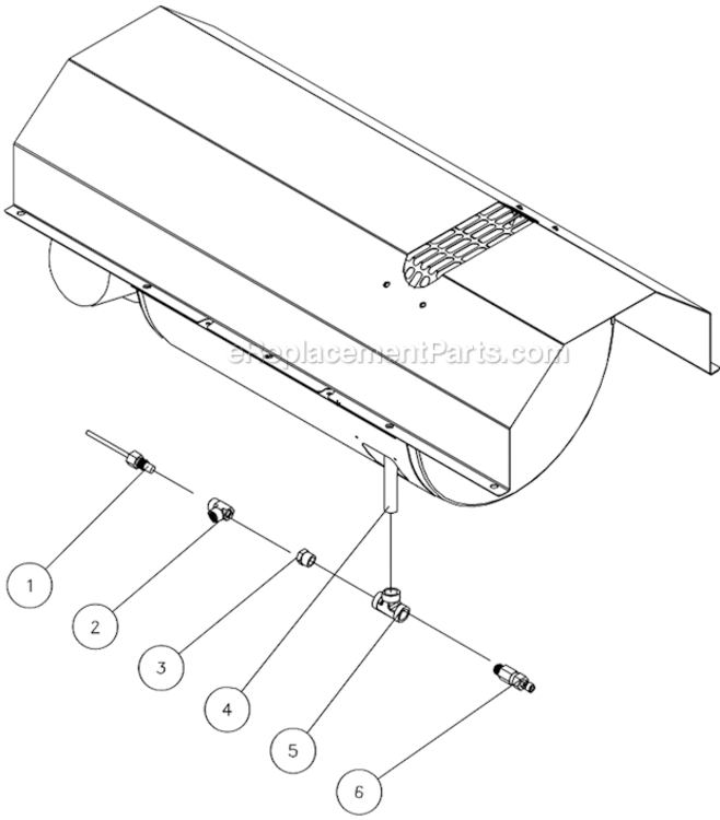 Heat Exchanger Plumbing: Steam After S/N 15013076 Diagram and Parts List for HVSSERIES  Mi-T-M Pressure Washer