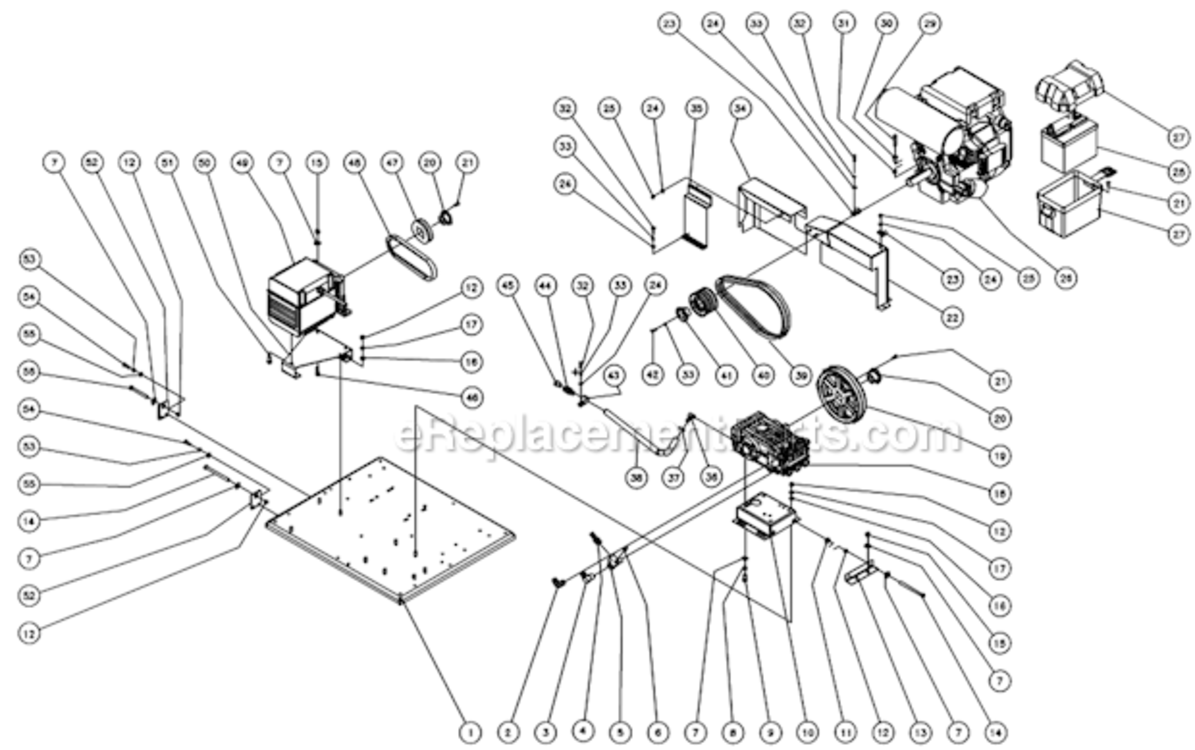 Isolation Plate After S/N 15009856 Diagram and Parts List for HVSSERIES  Mi-T-M Pressure Washer