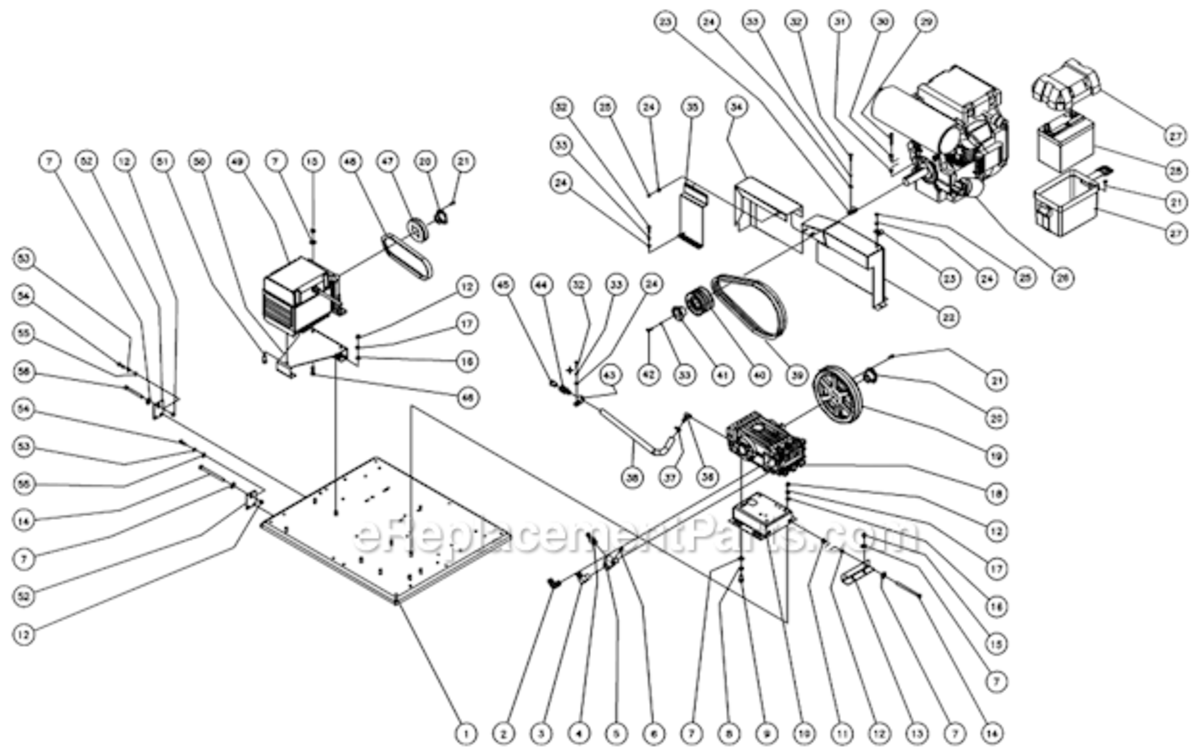 Isolation Plate After S/N 15009856 And 15011577 Diagram and Parts List for HVSSERIES  Mi-T-M Pressure Washer