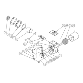 Burner Diagram and Parts List for HHS-1002-1E1G  Mi-T-M Pressure Washer