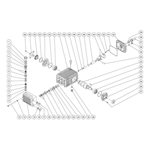 Pump Diagram and Parts List for HDS-4005-1K6G  Mi-T-M Pressure Washer
