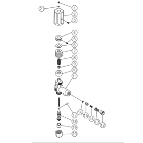 Unloader Diagram and Parts List for HG-3004-3230  Mi-T-M Pressure Washer