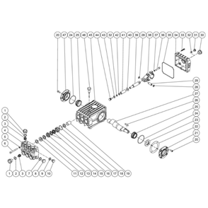 Pump Diagram and Parts List for HDS-3506-0K6G  Mi-T-M Pressure Washer