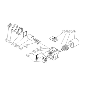Burner Diagram and Parts List for HHD-3004-0E9G  Mi-T-M Pressure Washer
