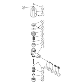 Unloader Diagram and Parts List for HDS-3008-0H6G  Mi-T-M Pressure Washer