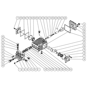 Pump Diagram and Parts List for HHS-2004-2E2A  Mi-T-M Pressure Washer