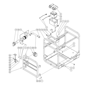 Frame Diagram and Parts List for HDS-3505-0B7G  Mi-T-M Pressure Washer