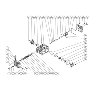 Pump Diagram and Parts List for HG-3004-3230  Mi-T-M Pressure Washer