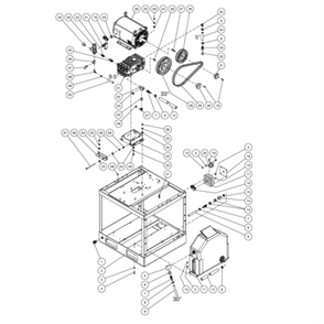 Motor Base Diagram and Parts List for HG-2004-3230  Mi-T-M Pressure Washer