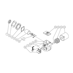 Burner Diagram and Parts List for HHD-3004-0E8G  Mi-T-M Pressure Washer