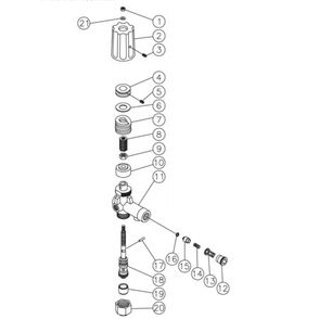 Unloader Diagram and Parts List for HG-1805-3230  Mi-T-M Pressure Washer