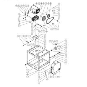 Motor Base Diagram and Parts List for HG-1805-3230  Mi-T-M Pressure Washer