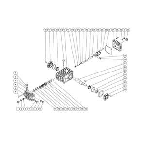 Pump Diagram and Parts List for HG-2004-1208  Mi-T-M Pressure Washer