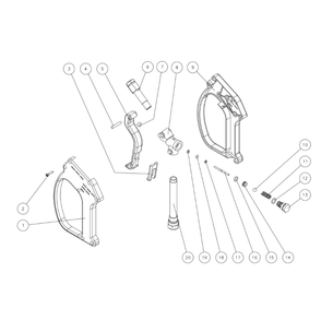 Gun (16-0392) Diagram and Parts List for HEG  Mi-T-M Pressure Washer