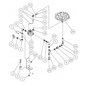 Burner/Piping Diagram and Parts List for HG-1505-0M10  Mi-T-M Pressure Washer