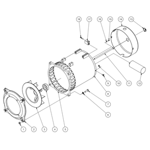 Alternator Diagram and Parts List for GEN-8000-0MK0  Mi-T-M Generator