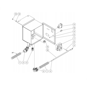Electrical Box Diagram and Parts List for HDC-3005-0K6G  Mi-T-M Pressure Washer