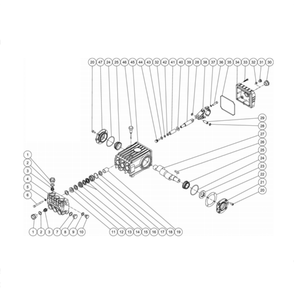 Pump Diagram and Parts List for HG-1805-3460  Mi-T-M Pressure Washer