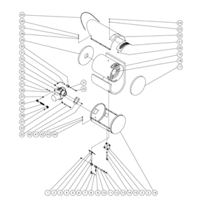 Heat Exchanger Diagram and Parts List for HHS-1002-0E1G  Mi-T-M Pressure Washer
