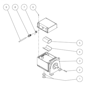 Part Location Diagram of 850-0353 Mi-T-M Alternator Assembly With Gen Hat